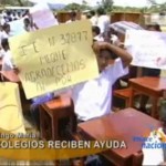 DEVIDA entregó mobiliario escolar a colegios del centro poblado de Paraíso