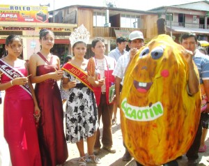 Cacaotín, personaje símbolo del cacao en Puerto Inca y Ucayali.