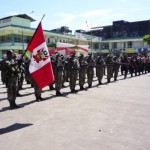 Autoridades y población de Tingo María izaron Bandera Nacional a media asta por fallecidos en Bagua