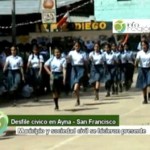 Escolares del VRAE rindieron homenaje a la bandera peruana