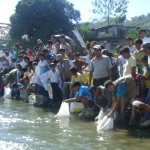 Autoridades y población de distrito de Kimbiri repoblaron río Apurímac con 5 mil peces