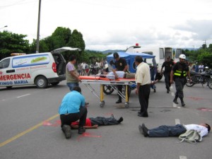 Policía, sector salud y otras entidades participaron en simulacro.