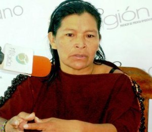 Dirigente indígena Isabel Barboza