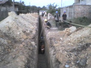 Obras de agua potable en Aguaytía.
