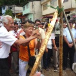 Colocan primera piedra de asfaltado de vía Tingo María-Cueva de las Lechuzas