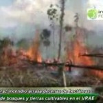 Incendio continúa arrasando hectáreas de bosques en el VRAE (video)