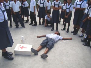 simulacro-de-sismo-vrae2 Pequeños se organizaron ante la emergencia