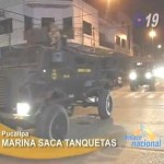 Marina saca tanquetas a las calles para controlar protestas electorales en Pucallpa (video)
