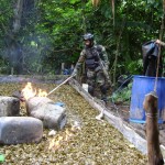Policía destruye laboratorio de drogas en ramal de Aspuzana, otrora centro del narcotráfico