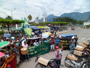 Día de movilizaciones y protestas en Tingo María