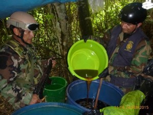 La Dirandro destruyó otro laboratorio de PBC en el Vraem
