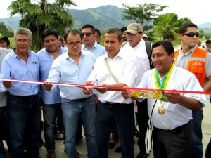 Humala inauguró primer tramo de vía Satipo-Mazamari-Puerto Ocopa