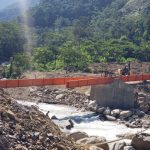 Monzón: Inician instalación de puente sobre el río Tazo Chico