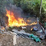 Destruyen dos pozas de elaboración de PBC en el Vraem