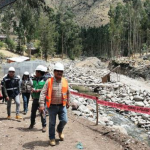 Huancavelica: Supervisan trabajos de defensa ribereña de río Sicra