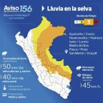 Lluvias en la selva se extenderán hasta el domingo 17