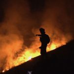 Investigaciones en tecnología verde para combatir un incendio forestal